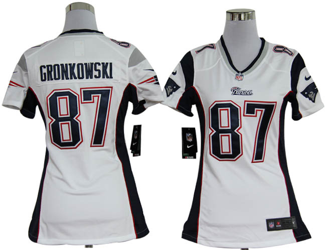 Nike Team Jersey New England Patriots 87 Rob Gronkowski White Game